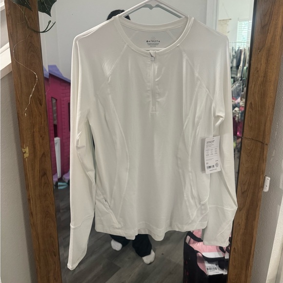 BNWT Athleta Pacifica Illume UPF Fitted Top- White - Picture 5 of 8